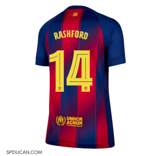 Zenski Nogometni Dres Barcelona Marcus Rashford #14 Domaci 2025-26 Kratak Rukav